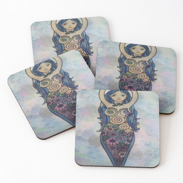 Item preview, Floral spiral goddess designed and sold by Geminimoonart.