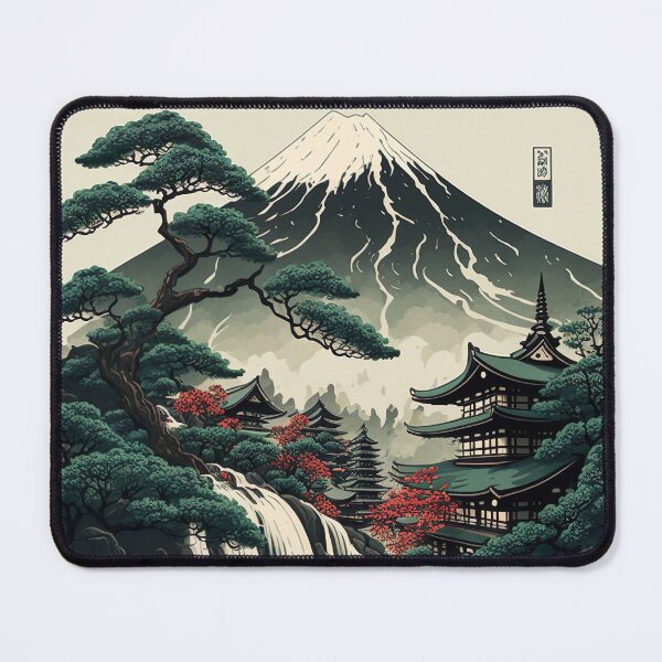 Item preview, Japanese Old Mountain ukiyoe art waterfall designed and sold by Makoto-Styl.