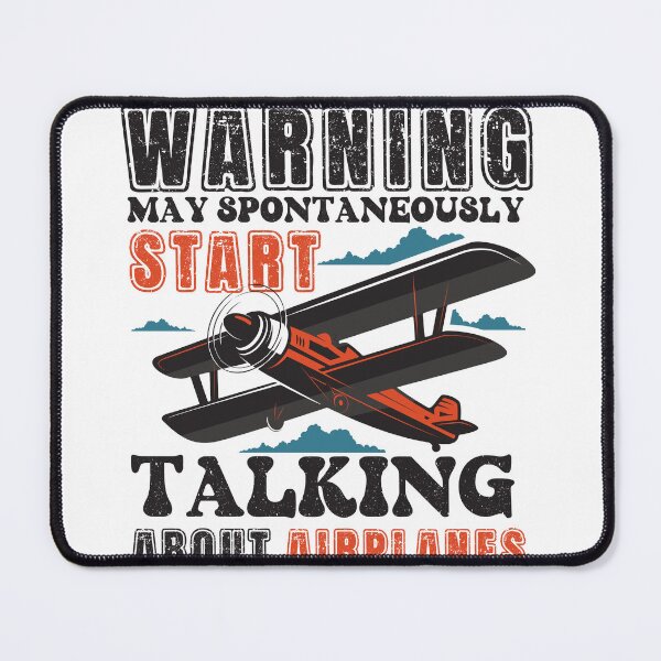 Item preview, WARNING MAY SPONTANEOUSLY START TALKING ABOUT AIRPLANES designed and sold by HomeCoquette.