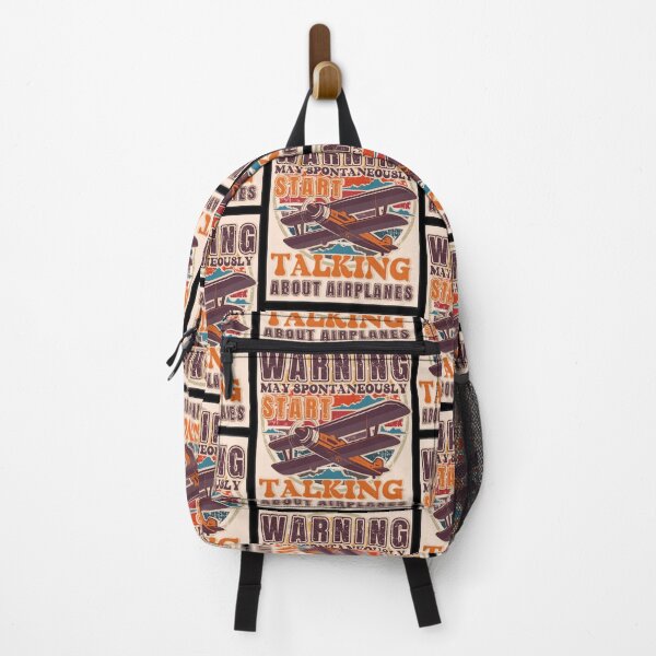 Item preview, WARNING MAY SPONTANEOUSLY START TALKING ABOUT AIRPLANES RETRO POSTER designed and sold by HomeCoquette.