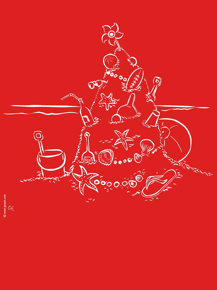 Australian Christmas Lineart Tee by gudders