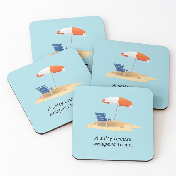 Item preview, Beach chair and umbrella: A salty breeze whispers to me  designed and sold by SomeGuyLou.