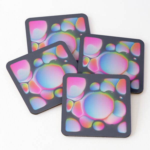 Item preview, fluid Colorful rainbow bubbles abstract designed and sold by xenxanses2.