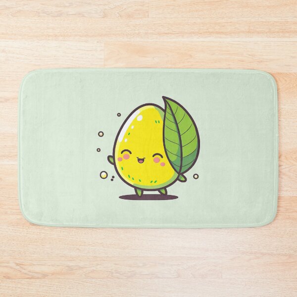 Item preview, A Cute, Happy Lemon Character Holding a Leaf that'll Brighten Your Day designed and sold by ultra-cute.