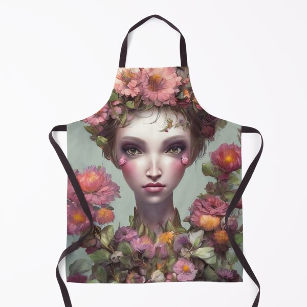 Item preview, Zaina Flowery Girl Portrait designed and sold by Kamiri.