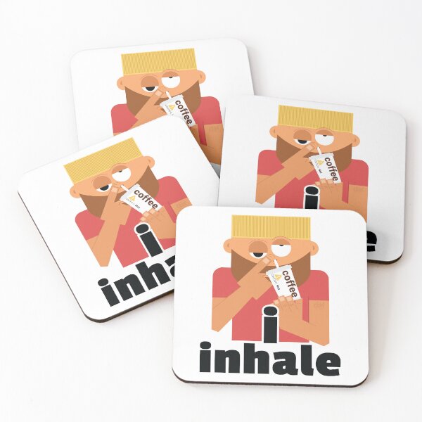 Item preview, I inhale Coffee Meme Coffee Druggie Biggest Fan Hooked In Rehab Going Through Withdraw designed and sold by doseofwin.