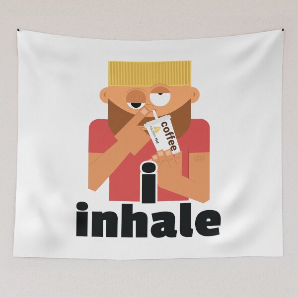 Item preview, I inhale Coffee Meme Coffee Druggie Biggest Fan Hooked In Rehab Going Through Withdraw designed and sold by doseofwin.