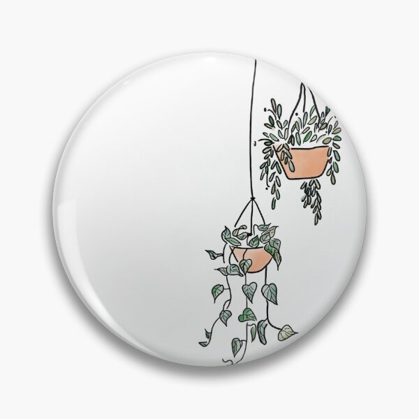Item preview, Two pot watercolor hanging plants designed and sold by Bri Boykin.