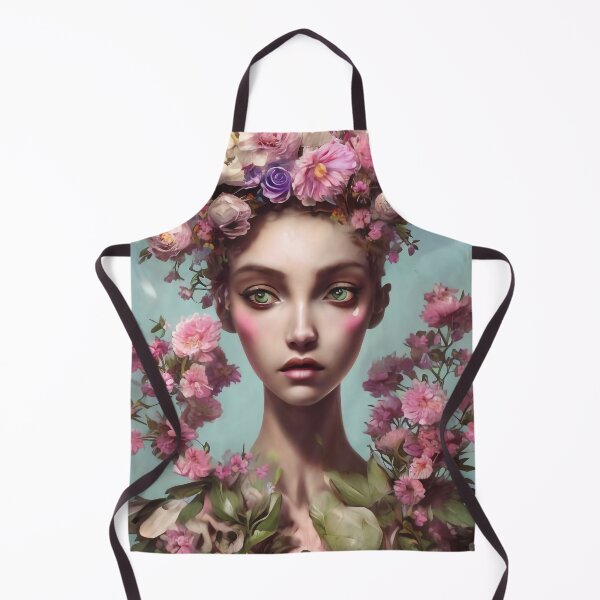 Item preview, Zayda Flowery Girl Portrait  designed and sold by Kamiri.