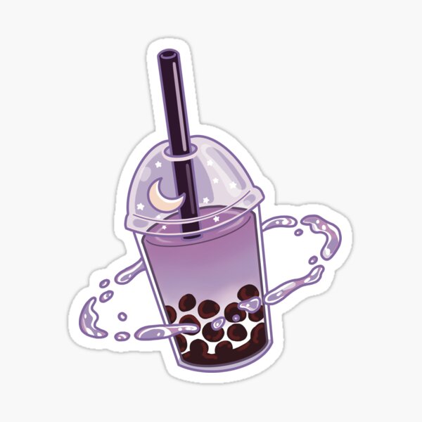 Vista previa del artículo con la obra «Té con leche de boba y taro», diseñado y vendido por DailyBobaFeed.