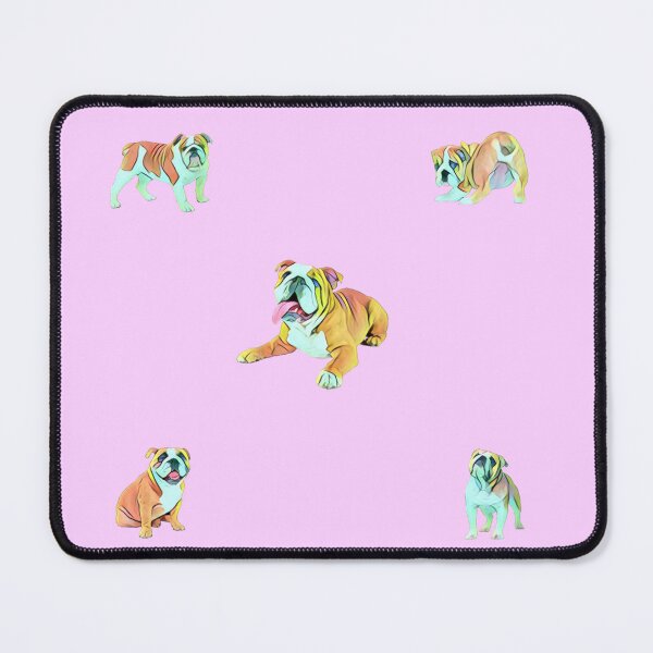Item preview, Stocky Bulldog Mix Pattern sticker pack - Pink designed and sold by Dude  Stuff.