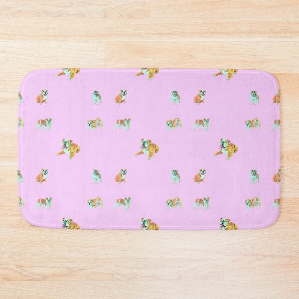 Item preview, Stocky Bulldog Mix Pattern sticker pack - Pink designed and sold by Dude  Stuff.