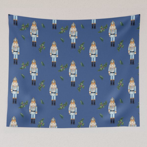 Item preview, Christmas Blue Nutcracker Pattern designed and sold by silviaol.