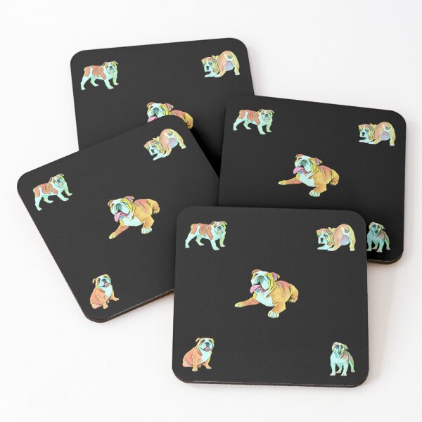 Item preview, Stocky Bulldog Mix Pattern Sticker Pack - Black designed and sold by Dude  Stuff.