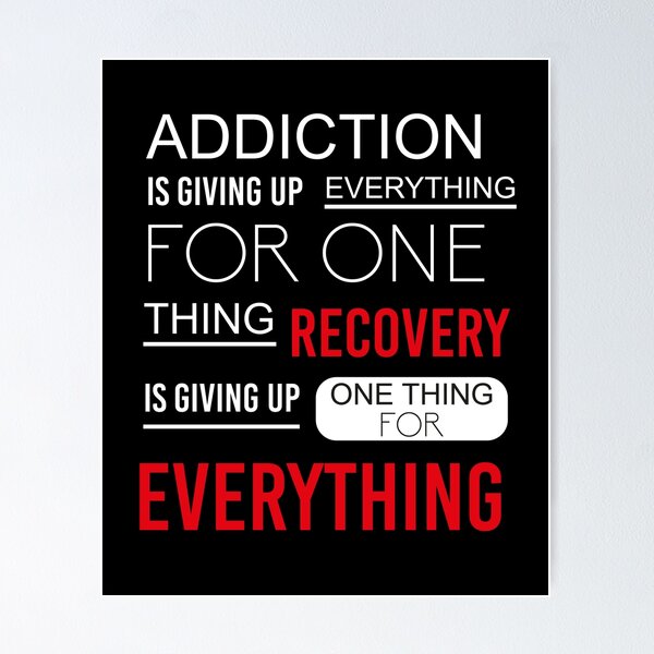 Addiction And Recovery Sobriety Aa Na Sober Life Poster For Sale By