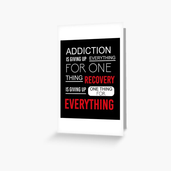 Addiction And Recovery Sobriety Aa Na Sober Life Greeting Card For