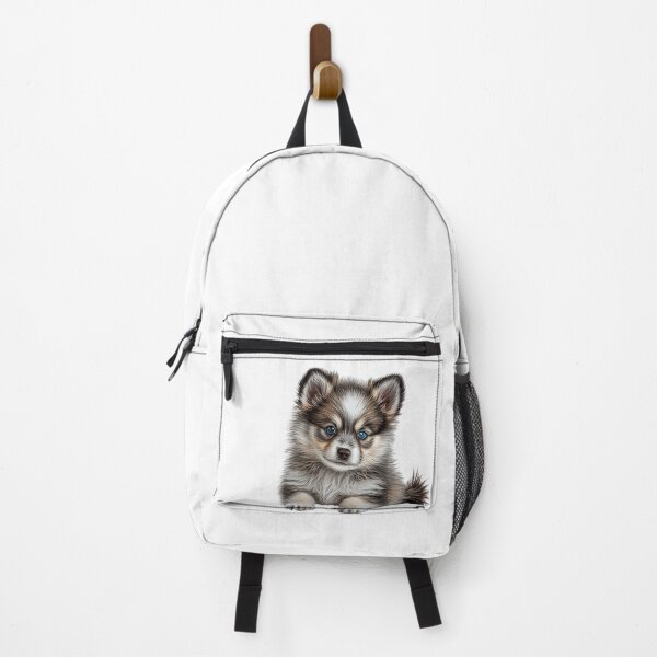 Item preview, Cute blue-eyed Pomsky/Mini Husky Puppy digital art drawing for printables designed and sold by BHC-P.