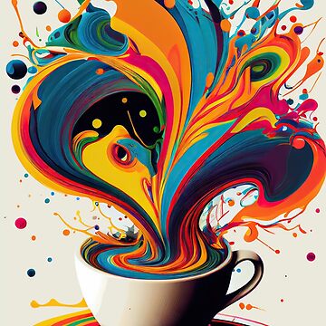 Abstract Coffee Art Exploding With Creativity Unique and Creative Coffee Wall Art Print Poster for Sale by CreativeCortex Redbubble