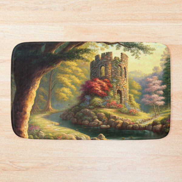 Item preview, Castle ruins near a stream with wildflowers designed and sold by JoepshLSio.