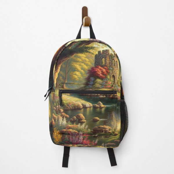 Item preview, Castle ruins near a stream with wildflowers designed and sold by JoepshLSio.