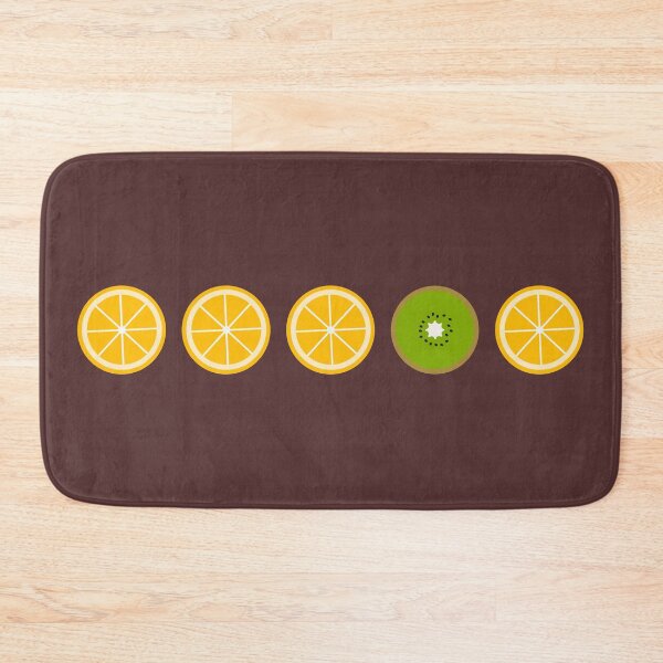 Item preview, Five middle objects orange and kiwi pattern 1 designed and sold by LemonCreamyyyy.