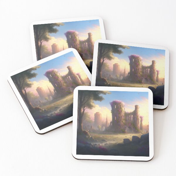 Item preview, Castle ruins near a stream with wildflowers designed and sold by JoepshLSio.