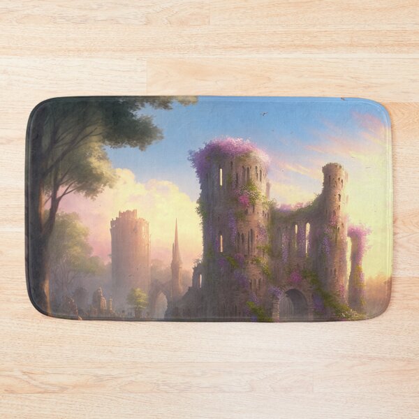 Item preview, Castle ruins near a stream with wildflowers designed and sold by JoepshLSio.