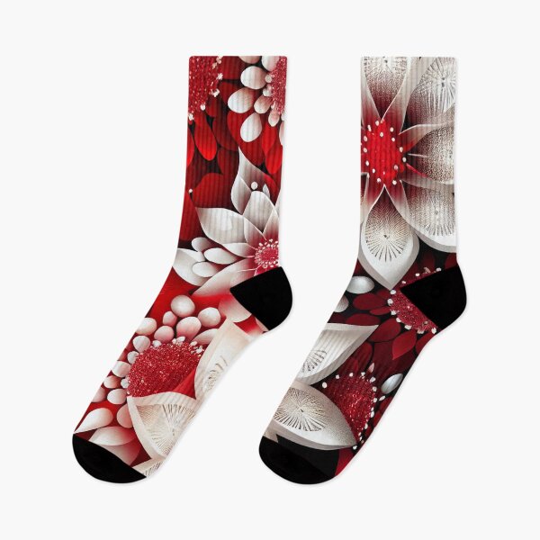 Item preview, Luxury Flowers Abstract Pattern in Gold, Red, Black designed and sold by HiArtify ❤️.