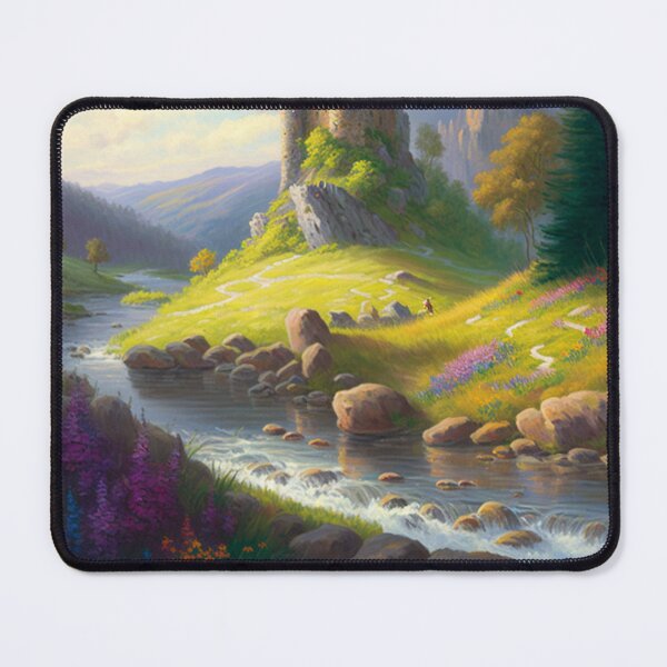 Item preview, Castle ruins near a stream with wildflowers designed and sold by JoepshLSio.