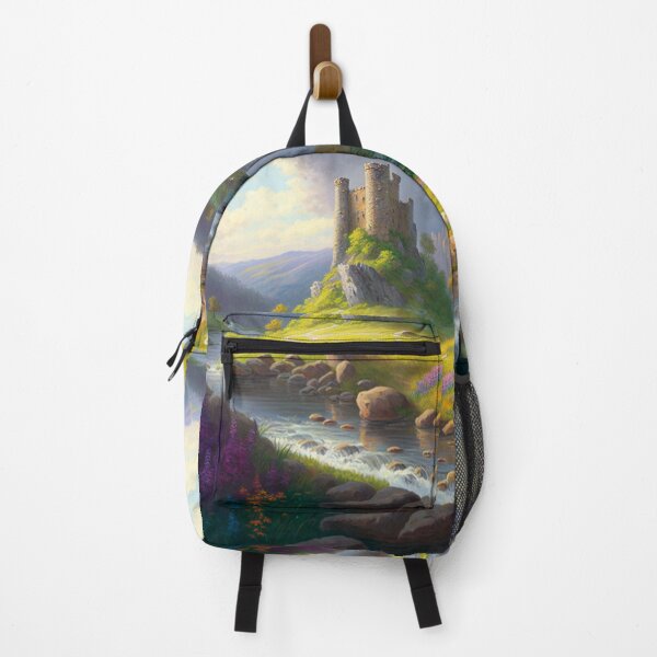 Item preview, Castle ruins near a stream with wildflowers designed and sold by JoepshLSio.