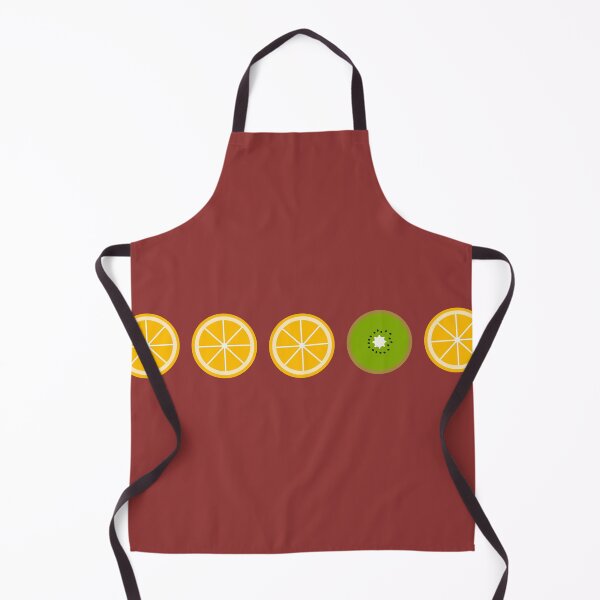 Item preview, Five middle objects orange and kiwi pattern 5 designed and sold by LemonCreamyyyy.