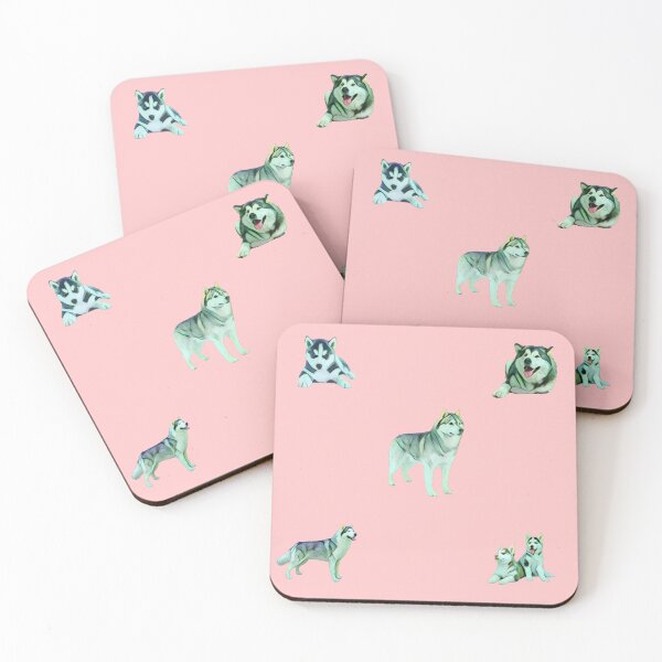 Item preview, Mystic Siberian Husky Pattern Sticker Pack - Pink designed and sold by Dude  Stuff.