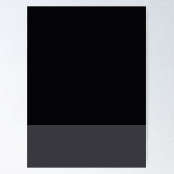 Modern Simple Black Stripes and White Color Block Poster for Sale