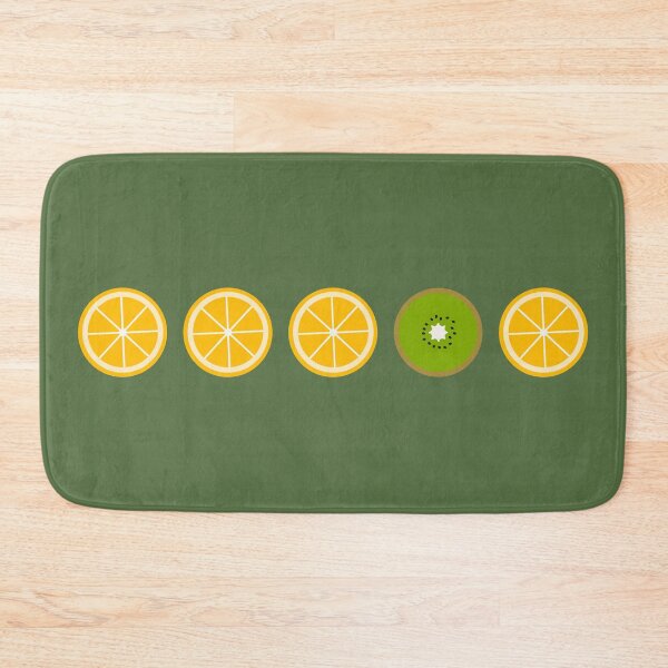 Item preview, Five middle objects orange and kiwi pattern 7 designed and sold by LemonCreamyyyy.