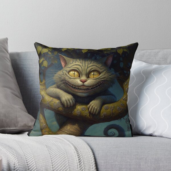 The Cheshire Cat - Alice in Wonderland Collection Throw Pillow