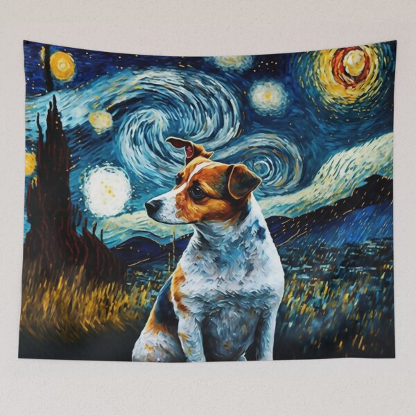 Item preview, Jack Russell Starry Night, Cute Jack Russell Puppy designed and sold by Orianah.