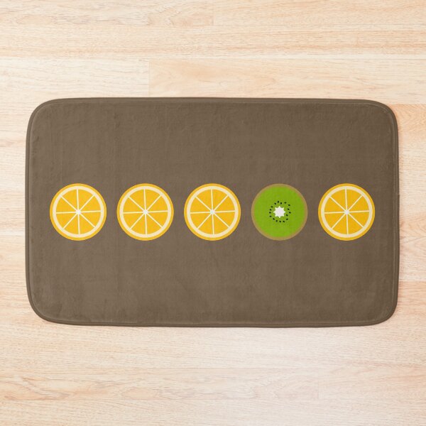 Item preview, Five middle objects orange and kiwi pattern 8 designed and sold by LemonCreamyyyy.