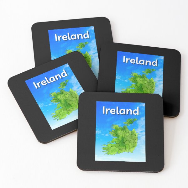 Item preview, Ireland Map Sky Clouds Background designed and sold by IrishPOD.