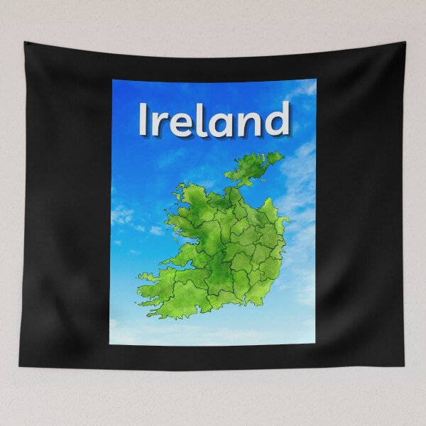 Item preview, Ireland Map Sky Clouds Background designed and sold by IrishPOD.
