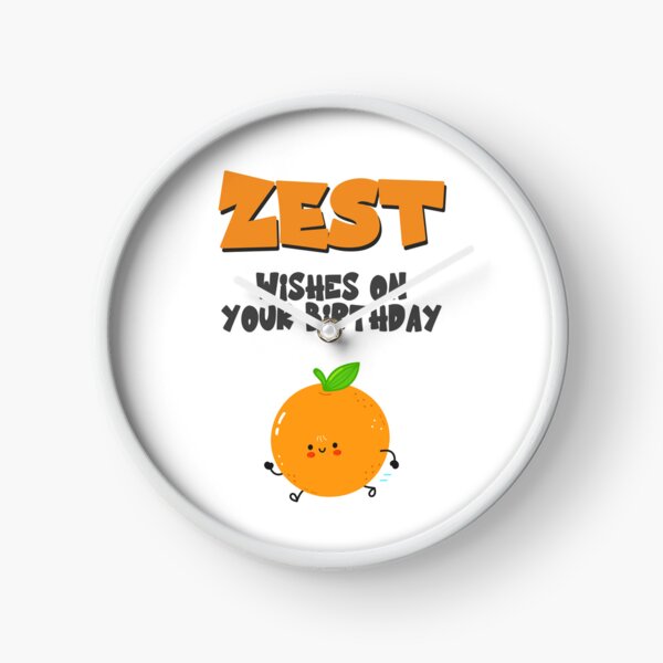 Item preview, ZEST Wishes on your Birthday- Zesty Lemon Best Wishes Citrus Pun designed and sold by JuxtaJoy Studios.
