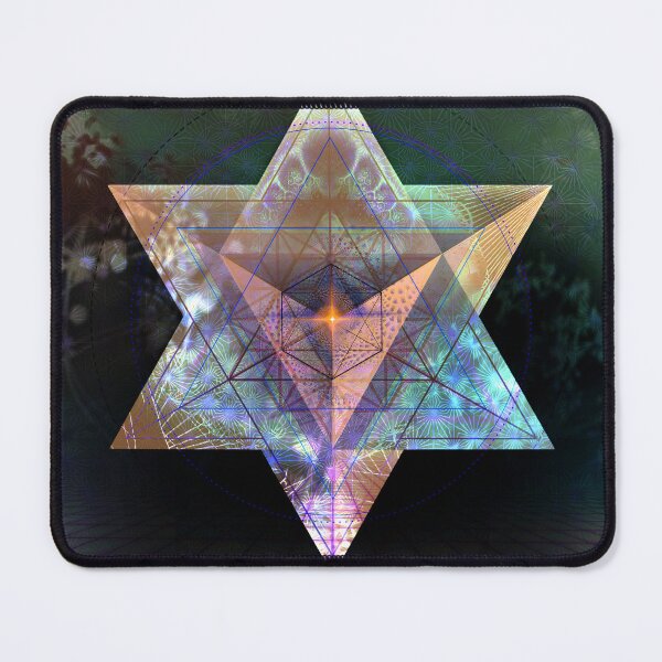 Item preview, Merkaba night sky sacred geometry 6 point star geometric designed and sold by MisprintArt.