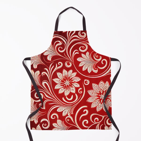 Item preview, Luxury Flowers Abstract Pattern in Gold, Red, Black designed and sold by HiArtify ❤️.