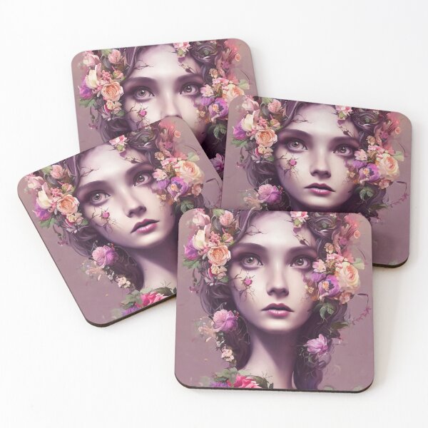 Item preview, Zailey Flowery Girl Portrait  designed and sold by Kamiri.