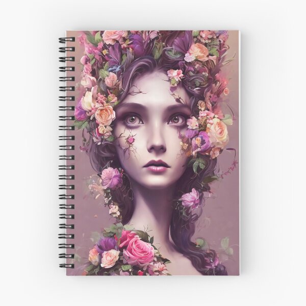 Item preview, Zailey Flowery Girl Portrait  designed and sold by Kamiri.