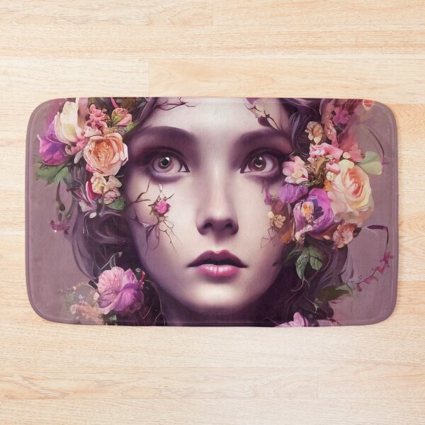 Item preview, Zailey Flowery Girl Portrait  designed and sold by Kamiri.