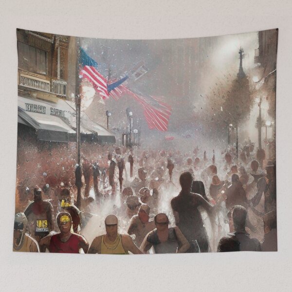 Item preview, The Boston Marathon Painting designed and sold by Places On Earth.