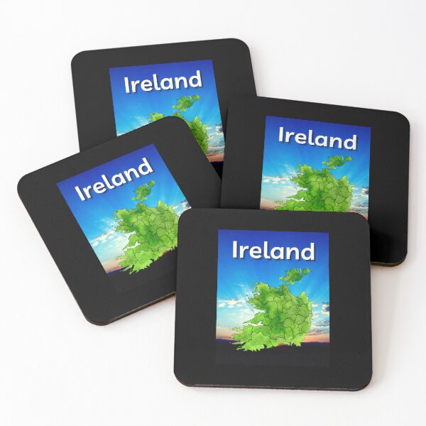 Item preview, Ireland Map Sunrise Background designed and sold by IrishPOD.