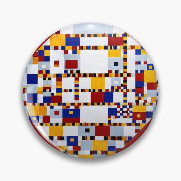 Item preview, Mondrian Victory Boogie Woogie Neo-Plasticism Abstract Art Red Background designed and sold by Brasilia.