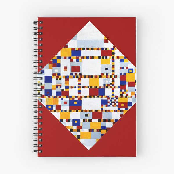 Item preview, Mondrian Victory Boogie Woogie Neo-Plasticism Abstract Art Red Background designed and sold by Brasilia.