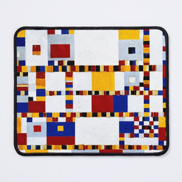 Item preview, Mondrian Victory Boogie Woogie Neo-Plasticism Abstract Art Red Background designed and sold by Brasilia.